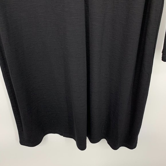 Old Navy Dress Black 3/4 Sleeve Ruffle Trim Ponte Knit NWT - Picture 6 of 9